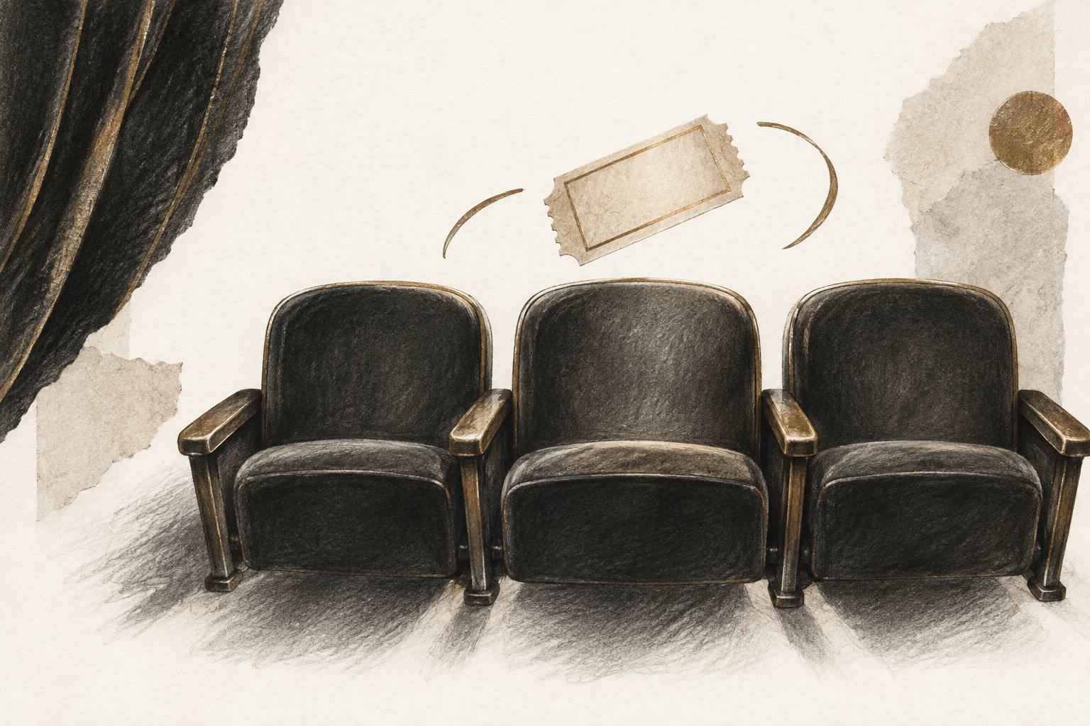 Illustratsioon: teatripilet leiab uue külastaja.